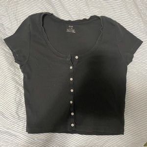 AERIE button up top